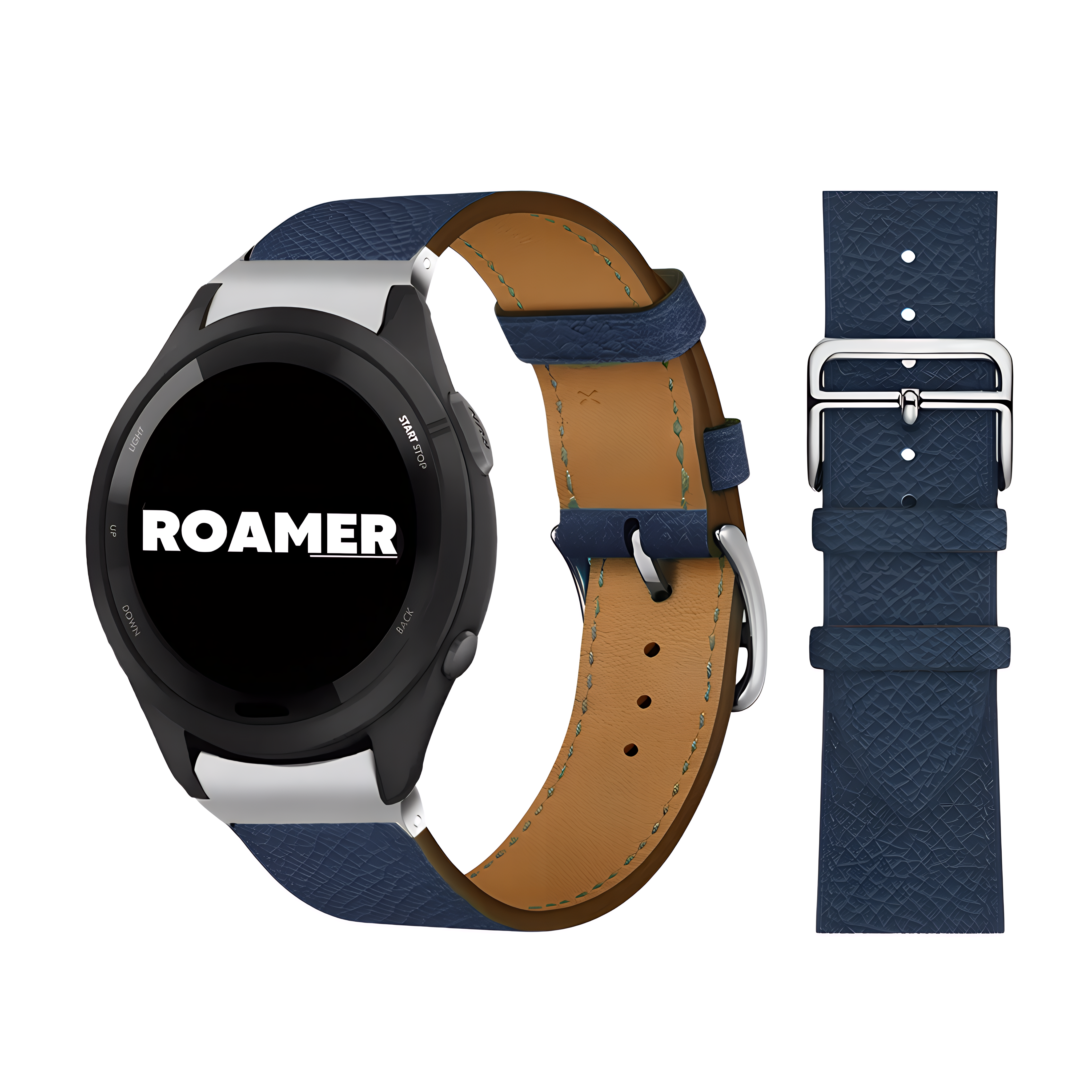 Garmin Leather Band | Navy Blue