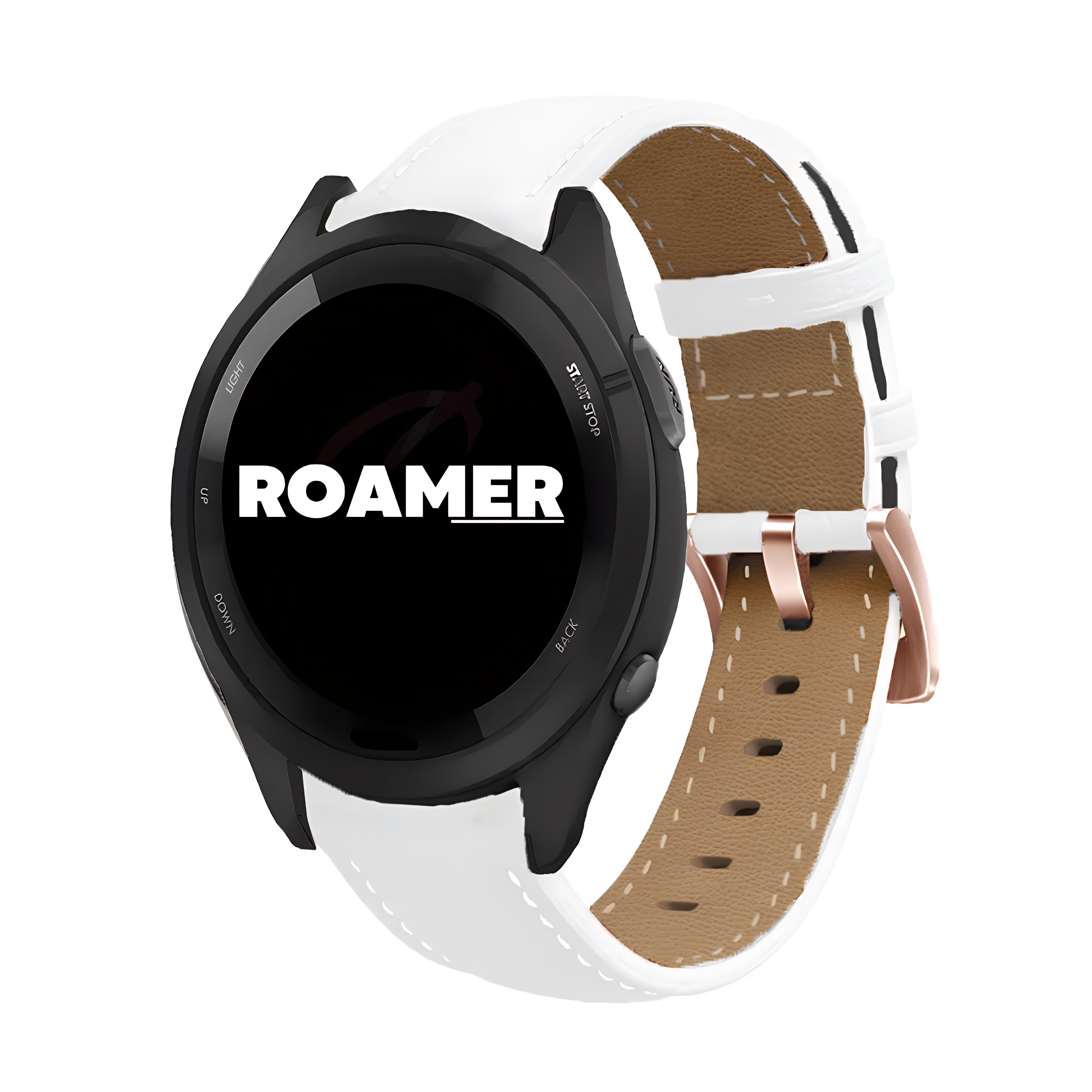 Garmin Slim Leather Band | White